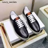 Berluti herrskor Playoff Leather Sneakers Berlut Nya herrkalv Handgjorda låga toppsportskritto mönstrade spetsar upp casual rj kk7w