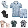 Männer Hemden Designer T-Set Print Hawaii Floral Lässige und kurze lose Seidenhemd T-Shirts Damen Herren T-Shirt Sandy Beach Shorts Sommer K2i0 #