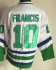 Personalizado masculino vintage retro hóquei no gelo 10 Ron Francis Jersey 1 Mike Liut 5 Ulf Samuelsson 9 Gordie Howe 11 Kevin Dineen 16 Patrick Verbeek 26 R