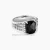 Anéis x anéis para mulheres Balck Diamond Double Fashion Silver Designer Ring Men