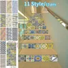 13 Uds. Mural de azulejo de cerámica turco extraíble PVC Vintage escalera elevador pared DIY decoración impermeable escaleras escalones pegatinas 240112