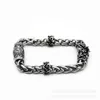 Designer CH Bracciale per uomo Cromi Prepotente Acciaio al titanio Diamante femminile intarsiato Testa di fantasma Cuore magnetico Braccialetti a catena di gioielli Bracciale classico HW1L