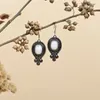 Boucles d'oreilles pendantes en argent Sterling 925, ovale, pierre de lune naturelle, Style BOHO, bijoux Vintage pour femmes, cadeau d'anniversaire de fête