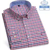 Camicie casual per uomo in cotone Oxford scozzese a righe manica lunga 4 stagioni morbide e traspiranti classiche eleganti camicie eleganti da lavoro 240112