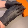 Gants d'hiver en cuir pour hommes, gants de styliste en cachemire, gants en peau de daim de haute qualité, matériel classique avec Logo, gants de simplicité pour hommes 4364127