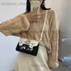 Axelväskor Thailand Cambridge Bag Graffiti Minority Color Matching Bag Women 2023 Ny modeinsatsmessenger Bag Summer Cross Body Fashion T240112