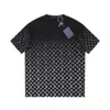 24ss Paris Style Men Designer Tee Allover Print Gradient Vintage T Shirt Summer Street Skateboard Short Sleeve Tshirt 0112