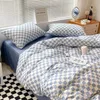 Conjunto de cama lençol linho capa edredão duplo 4 piecequeen tamanho luxo 200x200 capas matrimoniais rainha 240112