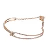 Swarovskis Armband Designer Damen Top Qualität Armreif Hoch Roségold gedrehtes Armband Damen Schwalbenelement Kristall Romantisches Knotenarmband