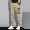 Pantalons pour hommes Printemps Automne Multi Poche Casual Hommes Mode Slim Cargo Coton Camouflage Droite Bundle Pied Pantalon Homme