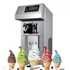 Machine à crème glacée molle commerciale automatique de haute qualité mini tête unique machine à crème glacée molle de bureau à haut rendement verticale