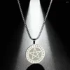 Hanger Kettingen Cxwind Punk Viking Pentagram Ster Ketting Satanische Hangers Rvs Charm Sieraden Voor Vrouwen Mannen Gift