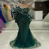 EBI 2024 ASO Dark Green Mermaned Dress da ballo con paillettes Cristalli di perline da sera Secondo ricevimento Accogliente abiti da fidanzamento di compleanno Abiti abiti DE DE HOIREE ZJ433 ES