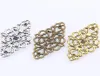 100pcslot Antique Silver Hollow Filigree Flower Connector charms pendant for DIY Bracelet Jewelry Making 41x24mm6469578