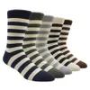 Size 4148 Casual Fashion Cotton Funny Long Women Men Socks Contrast Color Rainbow Larger Stripe for 240112