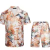 Männer Hemden Designer T-Set Print Hawaii Floral Lässige und kurze lose Seidenhemd T-Shirts Damen Herren T-Shirt Sandy Beach Shorts Sommer K2i0 #