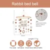 Baby Rattles Crib Mobile Toy Cotton Rabbit wiselant Bell Bell Muzyka dla Cots Projekcja niemowlęta drewniane zabawki 240111