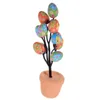 Decorative Flowers Easter Egg Bonsai Figurine Party Statue Favor