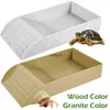 Fournitures pour reptiles Plate-forme de baignade pour tortues Grande capacité Réservoir d'élevage d'animaux de compagnie antidérapant Modèle de jeu Bassin de bain pour reptiles Terrasse pour tortues Fournitures pour animaux de compagnievaiduryd