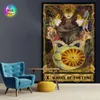 Tapisserie de Tarot la lune étoile soleil tapisseries Europe médiévale Divination tenture murale pièce mystérieuse décoration décor à la maison Art 240111