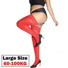 YBFDO-medias sexis de encaje hasta el muslo hasta la rodilla, lencería para mujer, calcetines transparentes de nailon elástico tentación de talla grande 240111