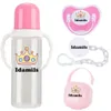 MIYOCAR personalized baby bottle pacifierclip box 4pcs set A free plastic 260ml standard neck feeding 240111