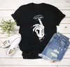 T-shirt da donna Halloween Zitto Bocca Gotica -vendita Panno Tumblr Grunge Satana Grafica unisex Donna Divertente Hipster Maglietta casual Top Tee