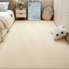 Alfombra de sala de estar de gran tamaño, alfombra de dormitorio suave y agradable para la piel, alfombra gris para mesita de noche, alfombra de juego para bebé, decoración blanca para el hogar 240111