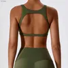 Yoga outfit Yoga Outfit Sports BH For Women Gym Top New Pilates Clothes Yoga Training Wear Ladies Lycra Sport Bra Bralette Mujer Green Black Purple YQ240115