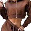 Moda feminina outfits conjunto primavera outono agasalho hoodies moletom moletom casual esportes 2 peça sweatsuits 240112