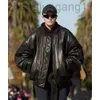 Designer Blenciaga Baleciaga High version autumn and winter new B family's men and women's couple matching loose version flying jacket cotton jacket leather jacket