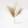 Flores decorativas 30 pcs grama de pampas secas premium buquê seco com naturalmente pampa para boho decoração de casa decoração de casamento diy pequena cana