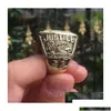 Cluster Rings 1991 Braves World Baseball Team Championship Ring With Wooden Display Box Souvenir Men Fan Gift 2023 Wholesale Drop De D Otfbi