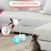 Juguetes para gatos Juguetes interactivos para gatos para gatos de interior Juguetes automáticos para gatitos electrónicos con ratón y 3 plumas para que los gatos jueguen solos Ejercicio