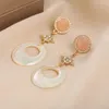 Boucles d'oreilles pendantes en alliage acrylique pour femmes, tendance, tendance, géométrie coréenne, étoile en cristal, bijoux cadeau