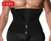 Cxzd homens cintura zíper para perda de peso controle de barriga esporte espartilho trainer trimmer cinto corpo shapewear cinto queima de gordura 2479163