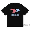 Rhude T-shirt Summer Designer T Shirt Men T Shirts Tops Luxury Letter Print Mens Women kläder Kort ärm S-XL TJW7