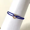 Trinity Ring String Armband Three Rings Handband SMEEXKE GULLE SILVER ROSE PLATED Rostfritt stål Tråd Rope Designer Anchor Charm Armband för kvinnor Kvinnor Män