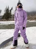 Terno de esqui impermeável e respirável snowboard inverno calças de trabalho jaqueta de esqui das mulheres dos homens roupas de neve terno de esqui 240111