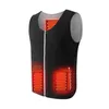 SMART USB LADDING ELEKTRISK Självvärmningsväst för män Kvinnstjocklek Camping Cykling Vandring Skidvärme Vest Winter Body Warmth 240112