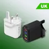 Adaptateurs muraux multi-ports 4usb, chargeur pour téléphone portable, EU/US/UK, adapté pour smartphone iphone Samsung