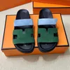 Designer come with boxes, leather sandals, beach flat plush slippers summer and winter in a fashionable classic casual version