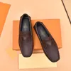 Modedesigner Herren-Kleiderschuhe mit Buchstabenschnalle, Leder, Schwarz, Braun, Herren-Kleiderschuhe, lässige Slipper, Designer, Abschlussball, Abend, Hochzeit, formelle Herrenschuhe zum Reinschlüpfen