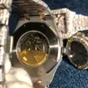 Diseñador de diamantes de lujo Piedras Moissanite Reloj real Oro rosa Plata PASS TEST diamantes Movimiento mecánico automático de alta calidad Completo