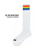 Chaussettes en coton à rayures arc-en-ciel, Design Unique à la mode, Sexy pour hommes gays, sport, Tube Long, Football, confortable, 240112