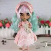 ICY DBS Blyth Puppe 16 Bjd Gelenkkörper schwarze Haut inklusive Kleidung Schuhe lässig mit 30 cm Spielzeug Geschenk 240111