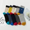 PIER POLO Socks Casual 5PairsLot High Quality Brand Cotton Crew Business Embroidery Autumn Winter Mens 240112