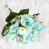 Bouquet de Simulation de fleurs décoratives, en plastique et soie, pour mariage, maison, salon, artisanat d'extérieur, vente en gros