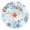 Gift Wrap 50pcs Winter Aesthetic Snowflake Stickers For Notebooks Stationery Laptop Adesivos Scrapbook Kscraft Sticker Craft Supplies