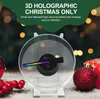 3D-holografische reclameverlichting LED-desktopmodel met audioweergave met transparante hoes Holografische fan Vakantiegeschenken 240112